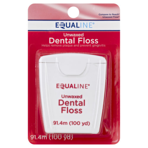 Equaline Dental Floss, Unwaxed, 100 Yard