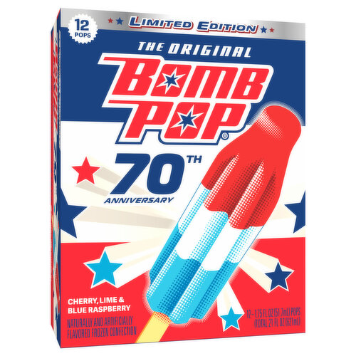 Bomb Pop The Original Cherry, Lime & Blue Raspberry Pops