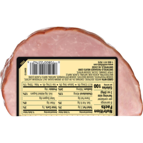 Smithfield Anytime Favorites Ham, Boneless, Maple Flavored, Sliced