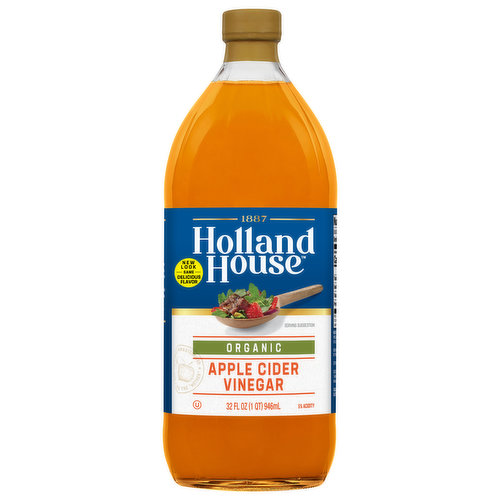 Holland House Vinegar, Organic, Apple Cider