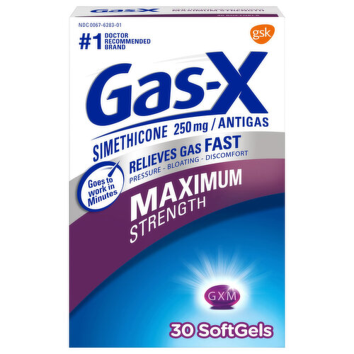 Gas-X Antigas, Maximum Strength, 250 mg, Softgels