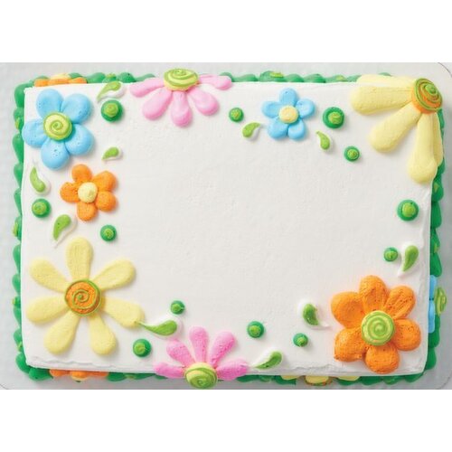 Cub Bakery 1/4 Decorated Sheet Chocolate Cake Whipped Icing