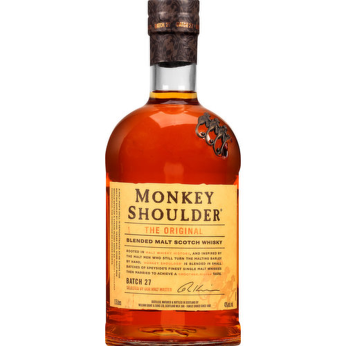 Monkey Shoulder Blended Malt Scotch Whiskey 750mL – PJ Wine, Inc.