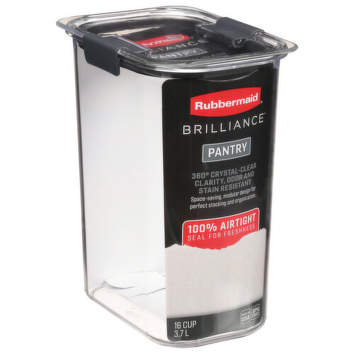 Rubbermaid Brilliance Food Storage Container, Pantry, 16 Cup
