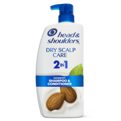 Head & Shoulders 2 in 1 Dandruff Shampoo and Conditioner, Dry Scalp Care, 28.2 oz