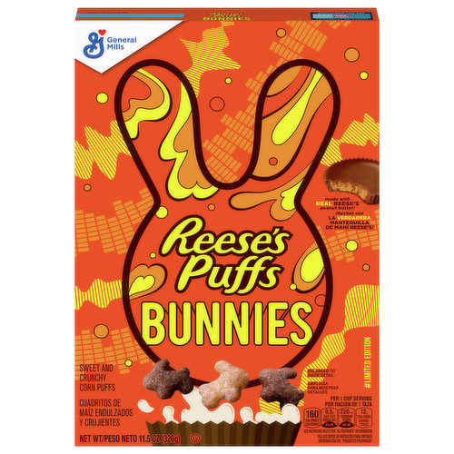 Reese's Puffs Bunnies Corn Puffs, Sweet and Crunchy