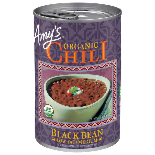 Amy's Black Bean, Organic, Chili, Medium