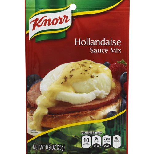 Per 1 Tsp Dry Mix: 10 calories; 0 g sat fat (0% DV); 75 mg sodium (3% DV); 0 g sugars. Let's make Knorr! www.letsmakeknorr.com. Questions or comments? 1-866-Knorr-01. Made in Canada.
