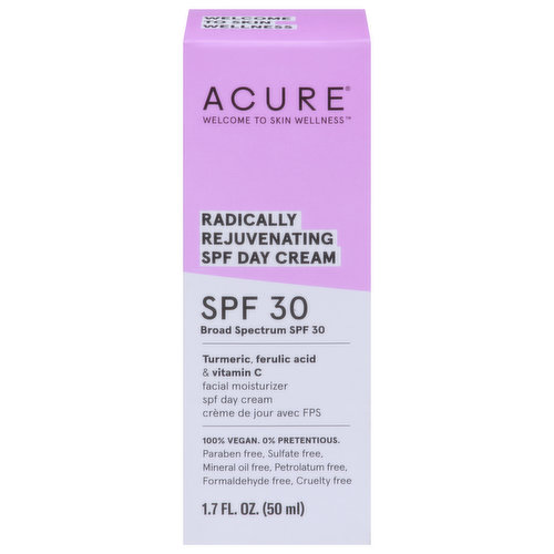 Acure Day Cream, Radically Rejuvenating, Broad Spectrum SPF 30
