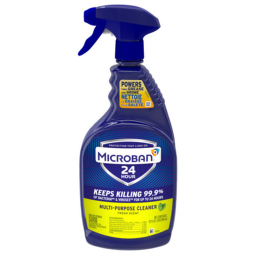 Microban Multi-Purpose Cleaner, 24 Hour, Fresh Scent