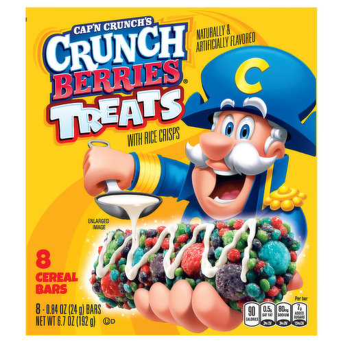 Cap'n Crunch Treats, with Rice Crisps, Crunch Berries