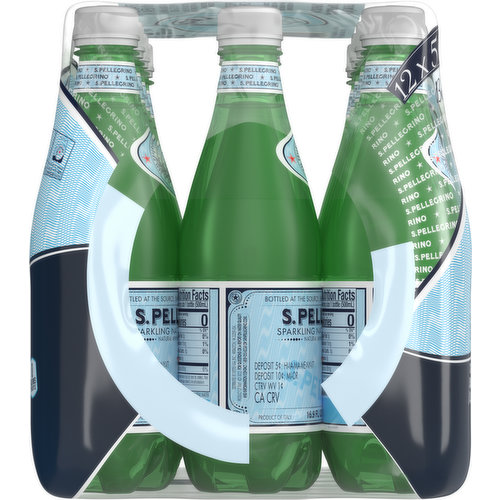 Bulk San Pellegrino Sparkling Water, 1L Glass Bottle (12 Pack