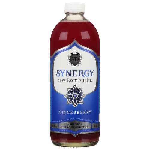 GT's Synergy Raw Kombucha, Gingerberry