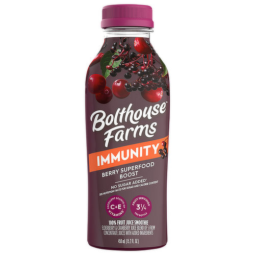 Bolthouse Farms 100% Fruit Juice Smoothie, Immunity, Berry Superfood Boost