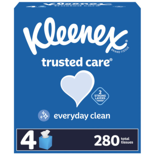 Kleenex Trusted Care Tissues, 2-Ply