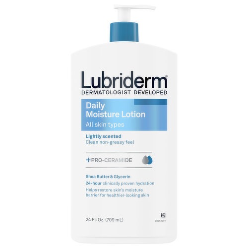 Lubriderm Lotion, Daily Moisture, Lightly Scented