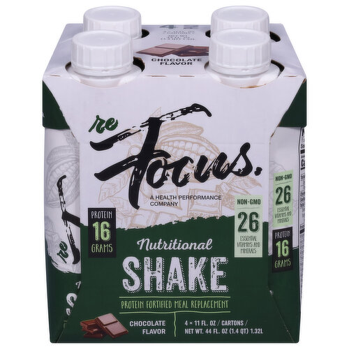 ReFocus Nutritional Shake, Chocolate Flavor