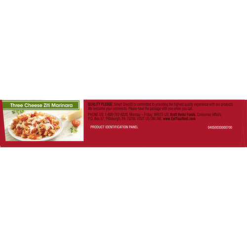 Weight Watchers Smart Ones 3 Cheese Ziti Marinara 9oz PKG