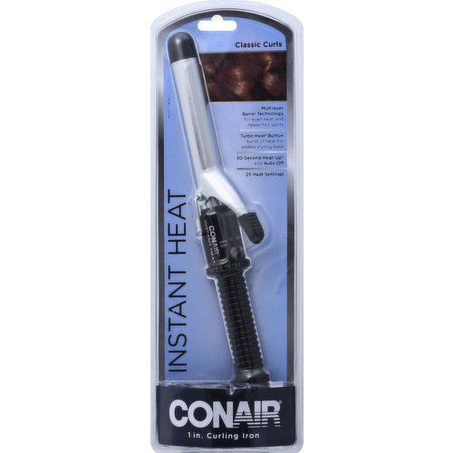 conair Instant Heat Curling Iron, Classic Curls, 1 Inch
