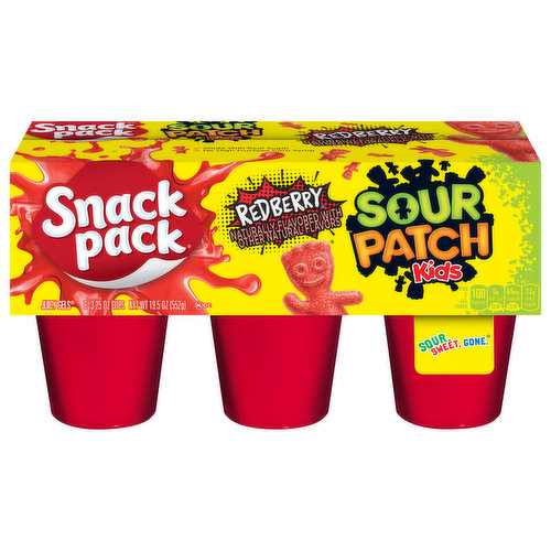 Snack Pack SOUR PATCH KIDS REDBERRY Flavored Juicy Gels