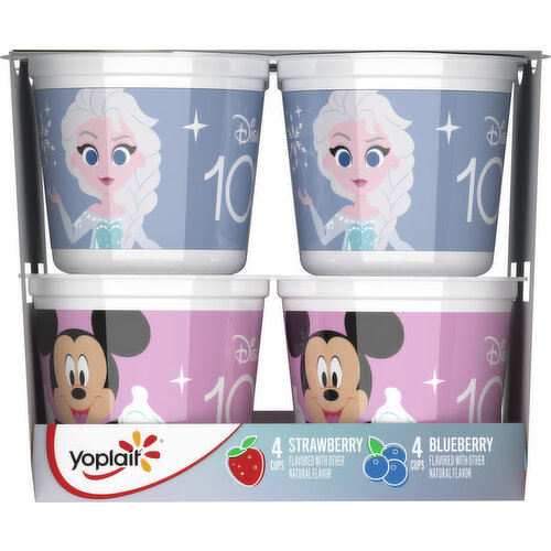 Yoplait Strawberry & Blueberry Kids Yogurt Pack, Disney Frozen, 8 Cups