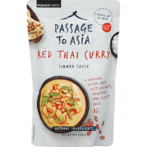 Passage Foods Simmer Sauce, Red Thai Curry