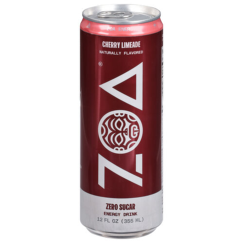 Zoa Energy Drink, Zero Sugar, Cherry Limeade