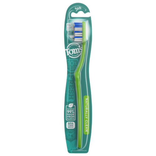 Tom's of Maine Toothbrush, Fresh, Naturally Clean, Soft