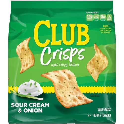 Club Cracker Crisps, Sour Cream and Onion