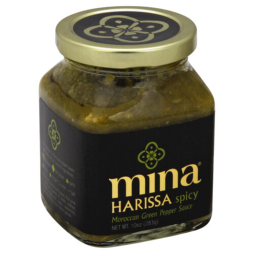 Mina Harissa Pepper Sauce, Green, Moroccan, Spicy