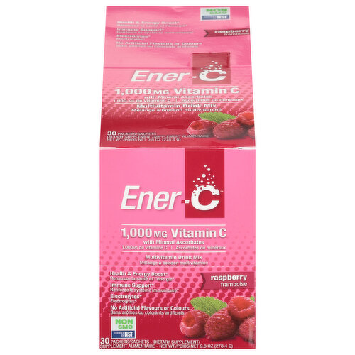 Ener-C Multivitamin Drink Mix, Vitamin C, 1000 mg, Raspberry