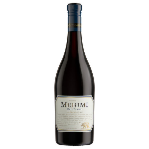 Meiomi (May- Oh-mee), meaning coast, truly symbolizes the origin of this Red Blend, which embodies the characters of California's most notable wine growing regions. Lifted aromas of dark, jammyfruit and sweet vanilla with a hint of expressive dark roast mocha and juicy blackberry. A soft, velvety mouthfeel highlights the full flavor, leading to a smooth finish. The wines are carefully crafted so that these characteristics continue to enhance and build on each other for an evocative and memorable Red Blend.