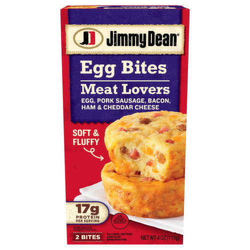Jimmy Dean Jimmy Dean Egg Bites Meat Lovers Frozen Breakfast, 4 oz