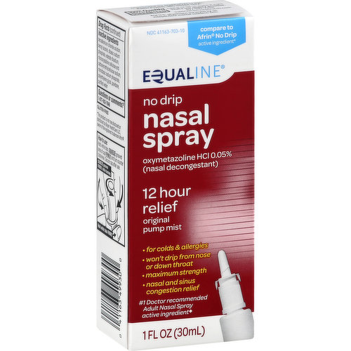 Equaline Nasal Spray, No Drip, Maximum Strength, Original Pump Mist