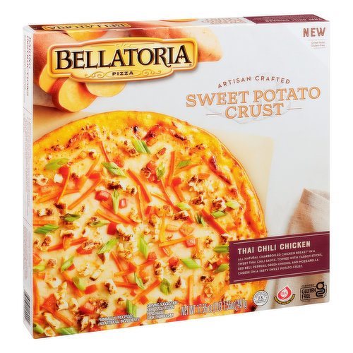 Bellatoria Pizza, Sweet Potato Crust, Thai Chili Chicken