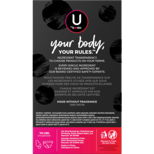 U by Kotex Teen Ultra Thin Pads - Extra Absorbency - 14s