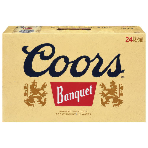 Brewed with 100% rocky mountain water. Since 1873. Golden, Colorado since 1873. A.Coors. Great beer. Great responsibility. Coors recycles.