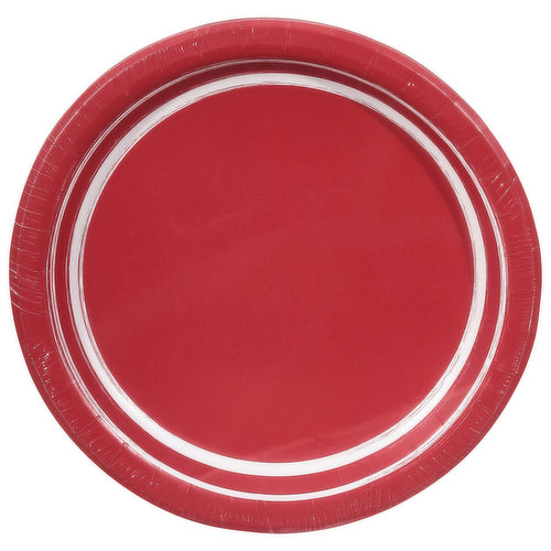 Sensation Plates, Classic Red, Premium Strength, 8.75 Inches