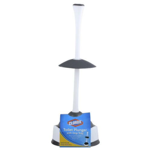 Clorox Toilet Plunger, with Drip Tray