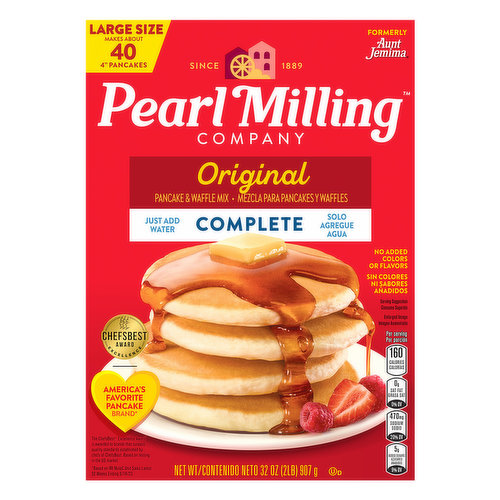 Pearl Milling Company Pancake & Waffle Mix, Original, Complete, Large Size