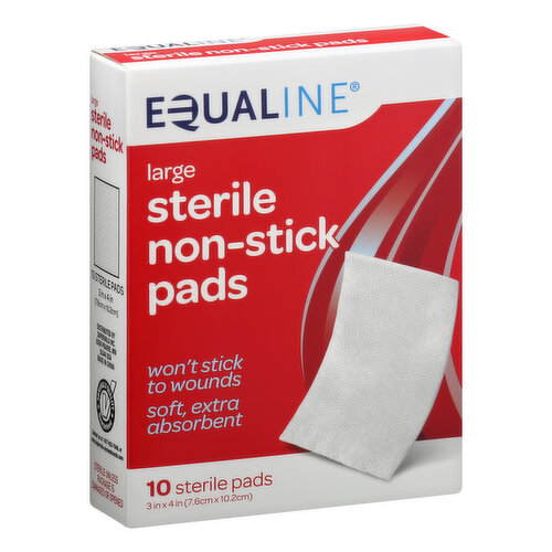 EQUALINE Pads, Non-Stick, Sterile, Large