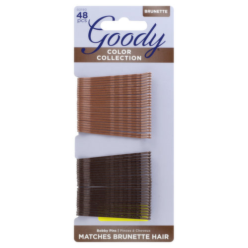 Matches brunette hair. Facebook. Instagram. Look Good, (hashtag)FeelGoody. (at)goodyhair & goody.com. We would love to hear from you: 1.800.241.4324. Made in China.