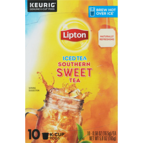 Lipton Iced Tea, Sweet, K-Cup Pods - 24 pack, 0.58 oz pods