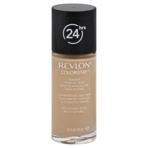 Revlon ColorStay Makeup, Combination/Oily, Natural Beige 220, Broad Spectrum SPF 15