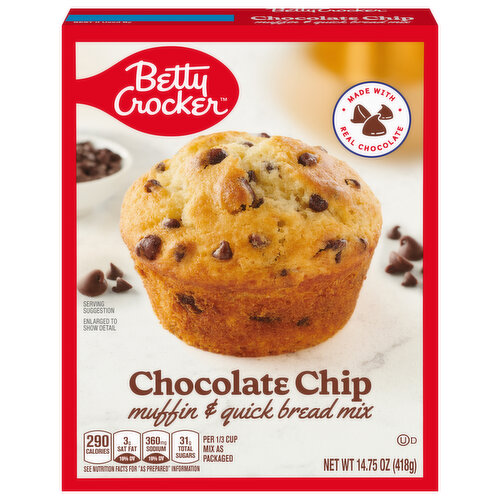 Betty Crocker Muffin & Quick Bread Mix, Chocolate Chip