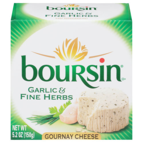 Sharing smiles. Boursin's mouthwatering recipe is a creamy, yet crumbly blend of real cheese and savory herbs. Presented inside its signature foil wrapper for freshness.