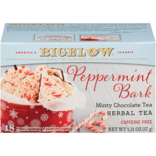 Bigelow Peppermint Bark Herbal Tea Bags