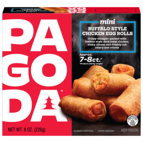 Pagoda Chicken Egg Rolls, Mini, Buffalo Style