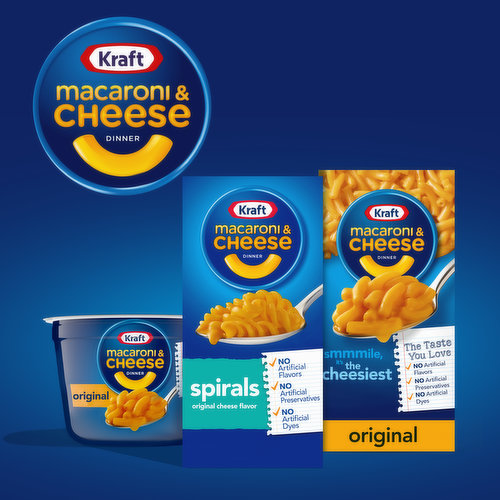 Kraft Macaroni & Cheese Dinner, Spirals, Original Cheese Flavor - 5.5 oz