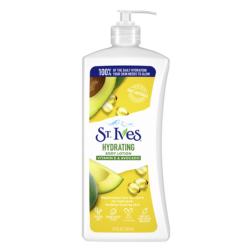 St. Ives Body Lotion, Hydrating, Vitamin E & Avocado